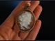 Exquisiter Kamee Anhnger Mnade Silber ros vergoldet England um 1870