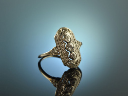 Um 1915! Eleganter Art Deco Ring Diamanten ca. 0,2 ct...