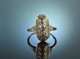 Um 1915! Eleganter Art Deco Ring Diamanten ca. 0,2 ct...