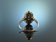 Um 1915! Eleganter Art Deco Ring Diamanten ca. 0,2 ct Wei&szlig; Gold 750