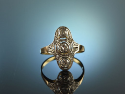 Um 1910! Edler Art Deco Ring Diamanten ca. 0,5 ct Platin...