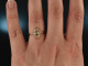 Um 1910! Charmanter historischer Art Deco Ring Diamanten Gold 585 Platin