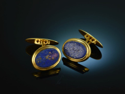 Around 1955! Classic Cufflinks Lapislazuli Silver 835...