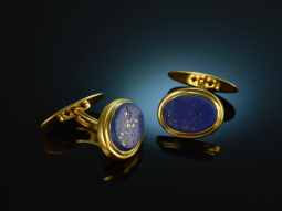 Around 1955! Classic Cufflinks Lapislazuli Silver 835...
