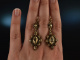Indien oder Persien um 1880! Seltene Ohrringe Diamanten Email Gold Silber