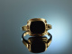 Um 1960! H&uuml;bscher Damen Wappen Siegel Ring Onyx Gold 333