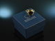 Around 1960! Pretty ladies emblem seal ring onyx gold 333