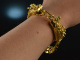 England around 1975! Chic vintage dragon head bracelet silver 925 gold plated