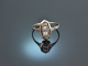 Hamburg um 1930! Sch&ouml;ner Art Deco Diamant Ring Wei&szlig; Gold 590