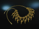 W&uuml;rzburg around 1900! Delicate historical filigree necklace silver gold plated