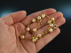 Around 1960! Pretty necklace delicate gold-coloured Akoja cultured pearls gold 750