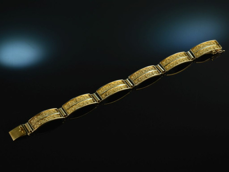 Around 1955! Very nice bracelet cord wire decoration gold 585