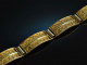 Um 1955! Sehr h&uuml;bsches Armband Kordeldrahtdekor Gold 585