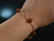 Around 1955! Delicate bracelet Baltic Amber Balls Gold 333