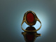 Around 1955! Beautiful classic mediterranean coral ring gold 333