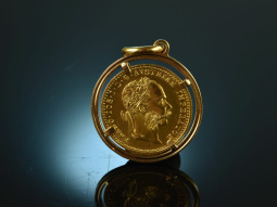 Around 1965! Classic Coin Pendant 1 Austrian Gold Ducat...
