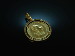 Around 1965! Classic Coin Pendant 1 Austrian Gold Ducat...