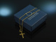 Communion! Delicate cross pendant with ball chain yellow gold 333