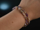 Smoky Violet! Fancy Armband 2reihig Grauquarz Amethyst Zuchtperlen Silber 925 ros&eacute;vergoldet