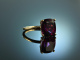 Edles Rot! Wundervoller feinster Rhodolith Ring Gold 750