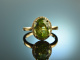 Edles Gr&uuml;n! Eleganter klassischer Peridot Diamant Ring Gold 585