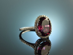 Feinste Qualit&auml;t! Exquisiter Rhodolith Brillant Ring...