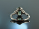 Exquisite green! Elegant Tourmaline Brilliant Ring White Gold 750