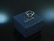 Exquisite green! Elegant Tourmaline Brilliant Ring White Gold 750