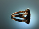 Warmes Rot! Feiner zeitloser Rhodolith Brillant Ring Rot Gold 750