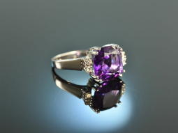 K&ouml;ln um 1990! Exquisiter Amethyst Brillant Ring...