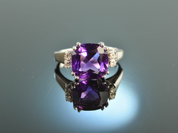 K&ouml;ln um 1990! Exquisiter Amethyst Brillant Ring...