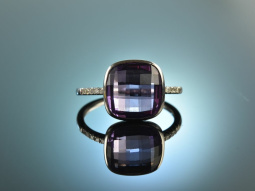 Vivid Violet! Wundervoller Amethyst Diamant Ring...