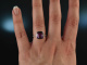 Vivid Violet! Wonderful Amethyst Diamond Ring White Gold 750