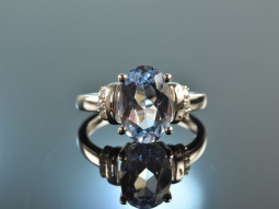 Feinstes Blau! Eleganter Aquamarin Ring mit Diamanten...