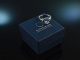 Feinstes Blau! Eleganter Aquamarin Ring mit Diamanten Wei&szlig; Gold 750