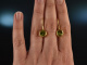 Leuchtendes Gr&uuml;n! Elegante Ohrringe Peridot in Strahlenschliff Gold 750