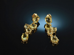Italian Glamour! Traumhafte Citrin Ohrringe Silber 925 vergoldet