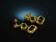 Warm Tones! Stylish earrings silver 925 gold plated smoky quartz