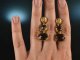 Warm Tones! Stylish earrings silver 925 gold plated smoky quartz
