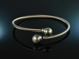 Italian Pearls! Armspange Silber 925 Tahiti Perlen...