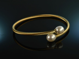 Italian Pearls! Armspange Silber 925 vergoldet...