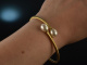 Italian Pearls! Armspange Silber 925 vergoldet S&uuml;&szlig;wasser Perlen Gelenkmechanismus