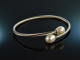 Italian Pearls! Armspange Silber 925 S&uuml;&szlig;wasser Perlen Gelenkmechanismus