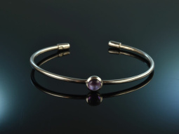 Simply elegant! Zarter Armreif Silber 925 Amethyst Cabochon