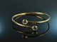 Stylish Bangle! Feiner Armreif Silber 925 vergoldet Lemon Citrin Gelenkmechanismus