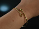 Stylish Bangle! Feiner Armreif Silber 925 vergoldet Lemon Citrin Gelenkmechanismus