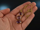Smart Lilac! Stilvoller Anh&auml;nger mit Kette Silber 925 vergoldet Amethyste