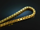 Around 1970! Solid long vintage Venetian necklace silver 835 gold plated