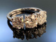 D&uuml;sseldorf um 1960! Feinster Trilogie Brillant Ring 2,34 ct Wei&szlig; Gold 585