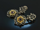 Vienna around 1950! Beautiful traditional costume earclips to the Dirndl Silver Amethyste